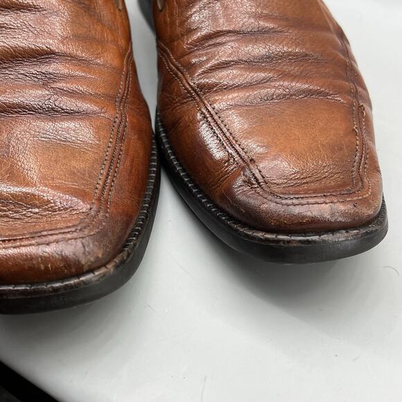 Michael Toschi Mario Side Gore Loafers Men’s Size 12 Brown Leather Slip On Shoes - Picture 11 of 11